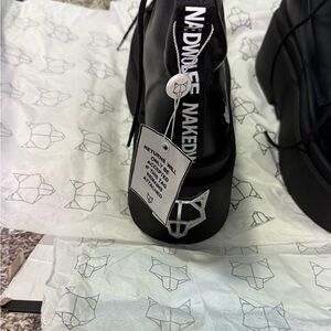 COPY - Naked Wolfe Black Platform Sneakers